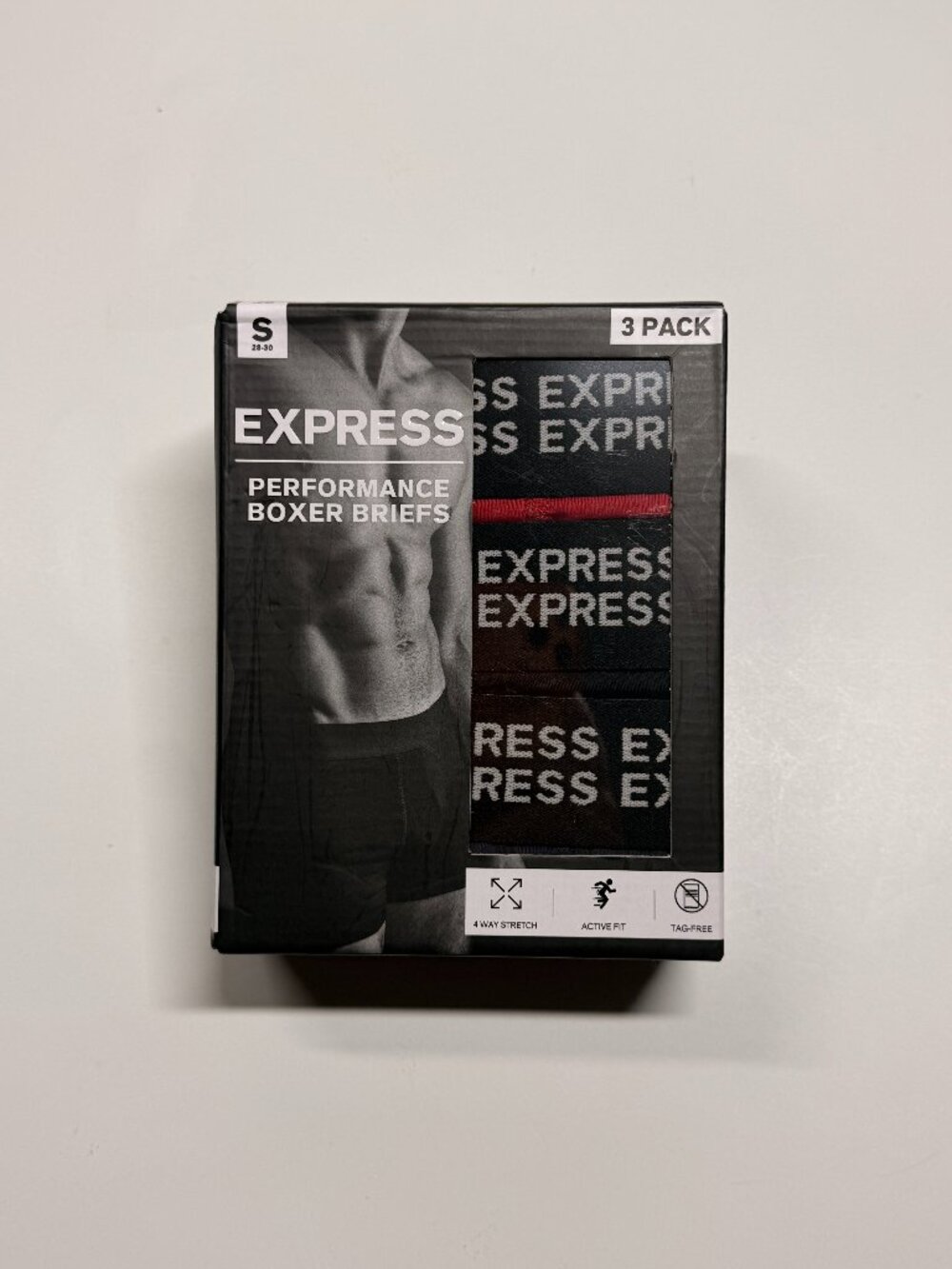 NWT Express Performance Microfiber Boxer Briefs - Multi Colors - 3 Pack